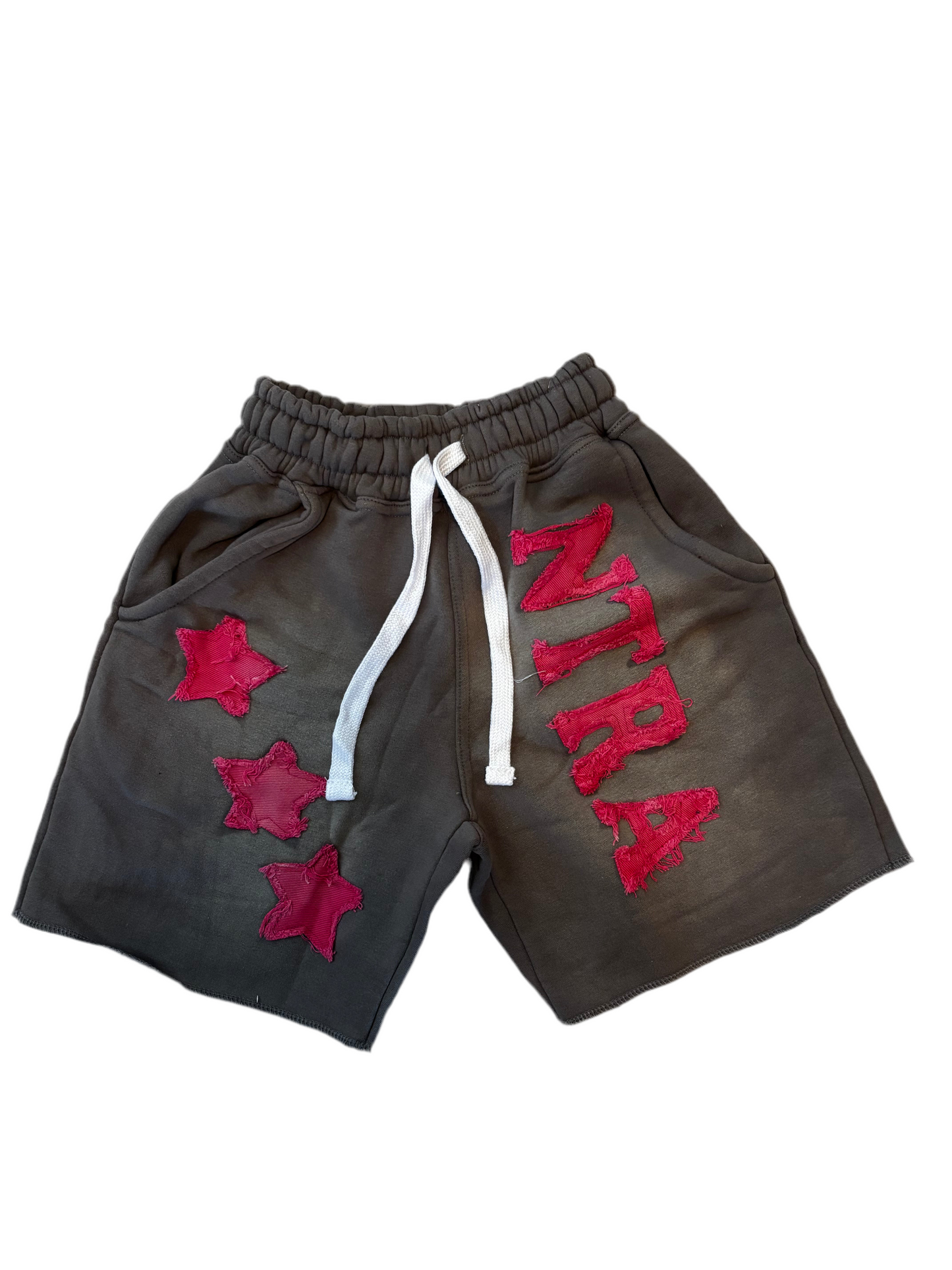 Ntra Grey Pink Jogger Shorts