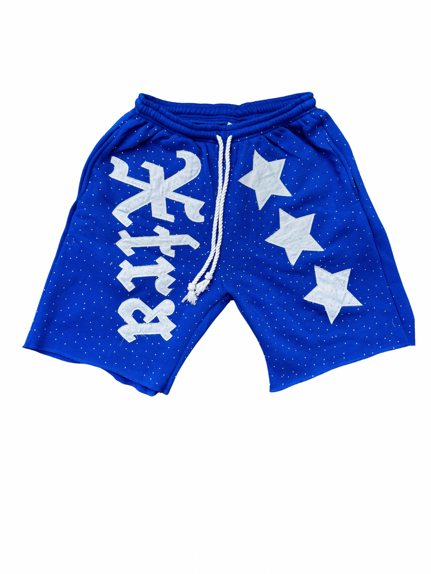 Street Spark Royal Drip Jogger Shorts (Royal Blue)