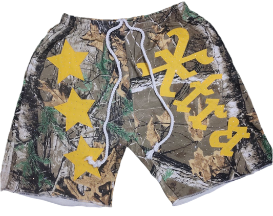 Camo “Lemon”Jogger Shorts