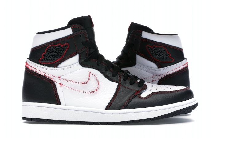 Jordan 1 Retro Defiant White Black Gym Red