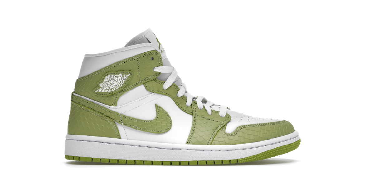 Jordan 1 Mid Green Python (W)